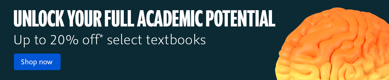 Unlock your full academic potential. Save up to twenty percent on select textbooks.